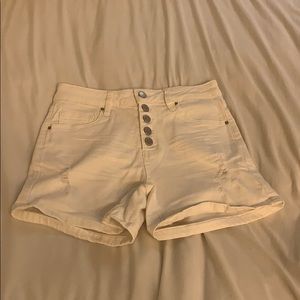 White Jean Shorts